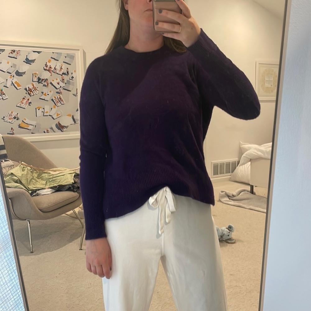 Purple cashmere sweater